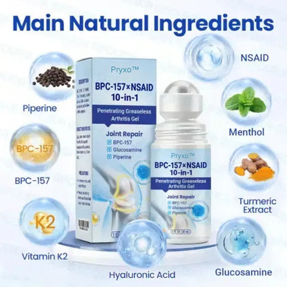 Pryxo® Instant Relief Arthritis Gel (BPC-157 + 10-in-1 NSAID Formula)